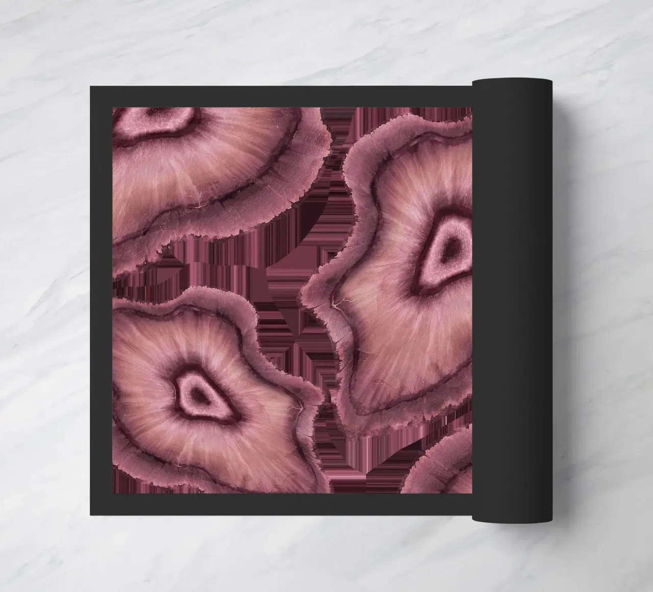 Pink Agate Pattern Tile 03 doormat by Gemstone Textures
