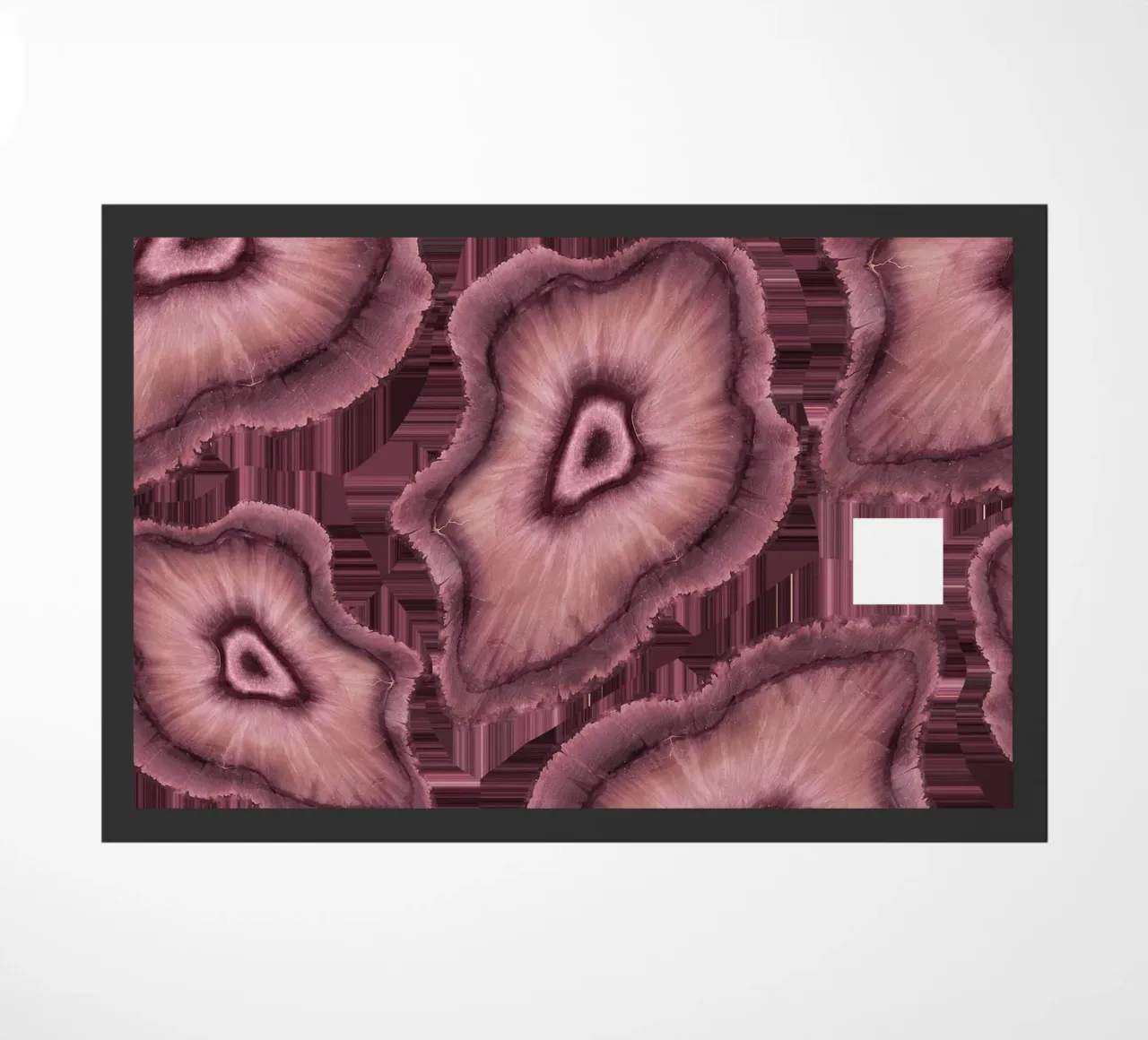 Pink Agate Pattern Tile 03 doormat by Gemstone Textures