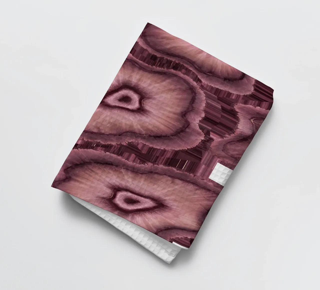 Pink Agate Pattern Tile 03 tea towel by Gemstone Textures