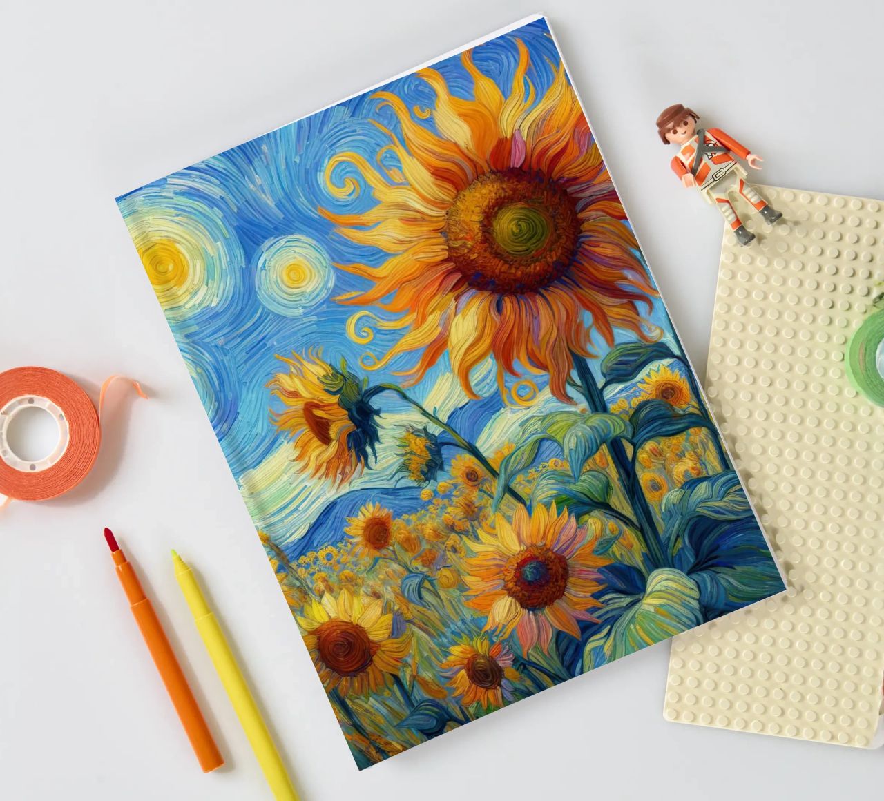 Sunflowers V notebook by Point and Art