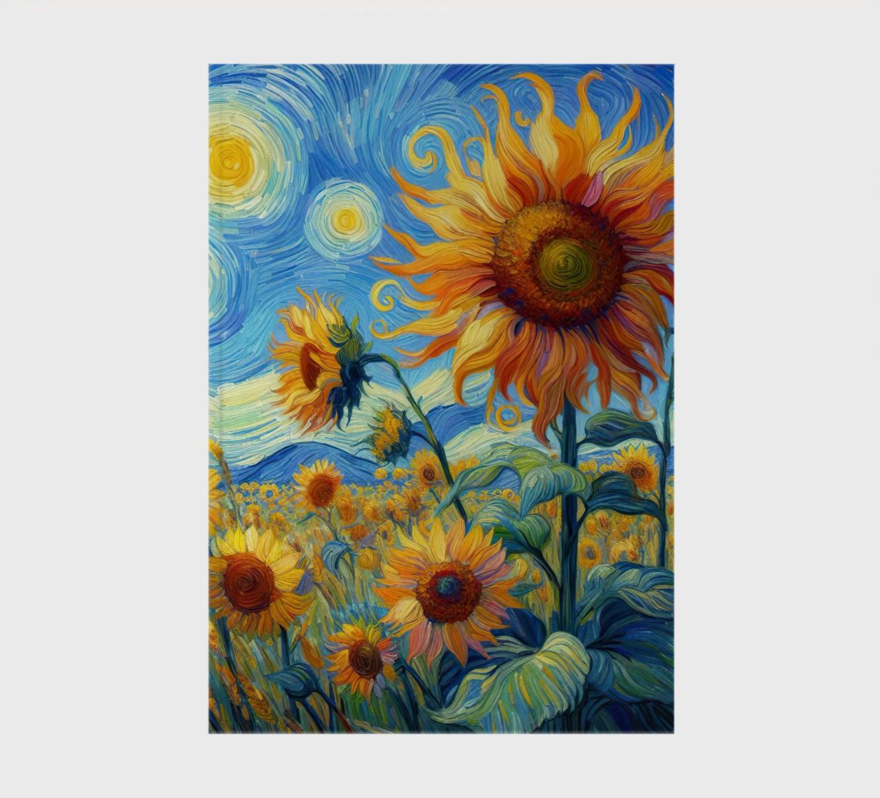 Sunflowers V notebook by Point and Art