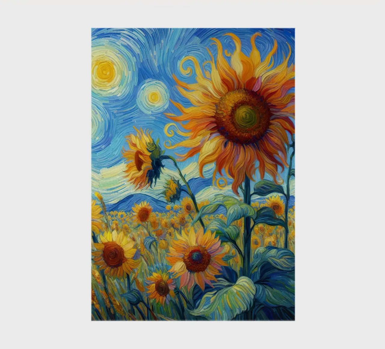 Zonnebloemen V notitieboek van Point and Art