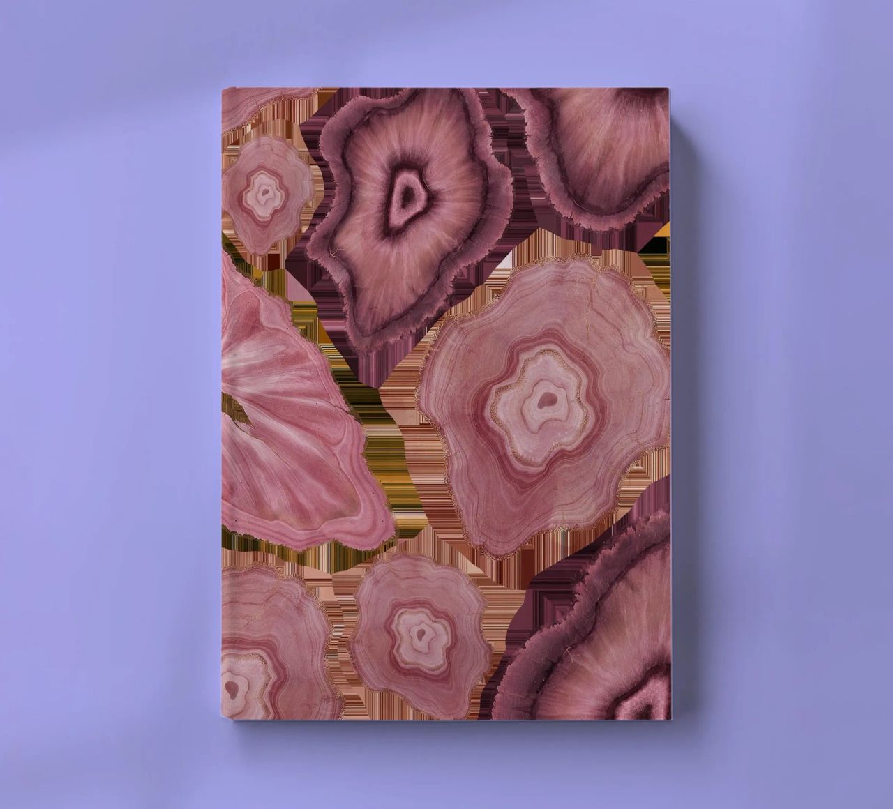 Pink Agate Pattern Tile 08 notebook by Gemstone Textures