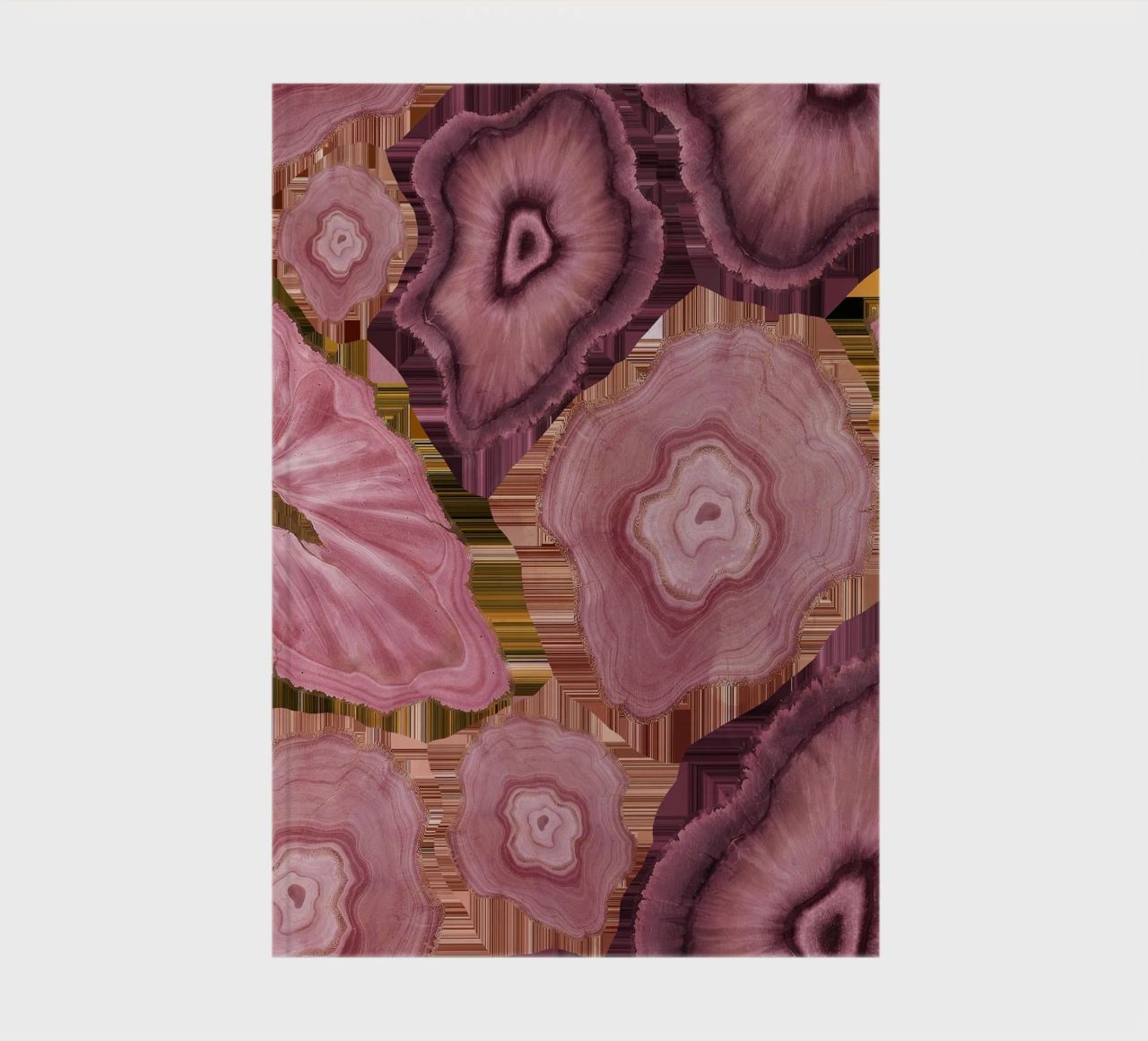 Pink Agate Pattern Tile 08 notebook by Gemstone Textures