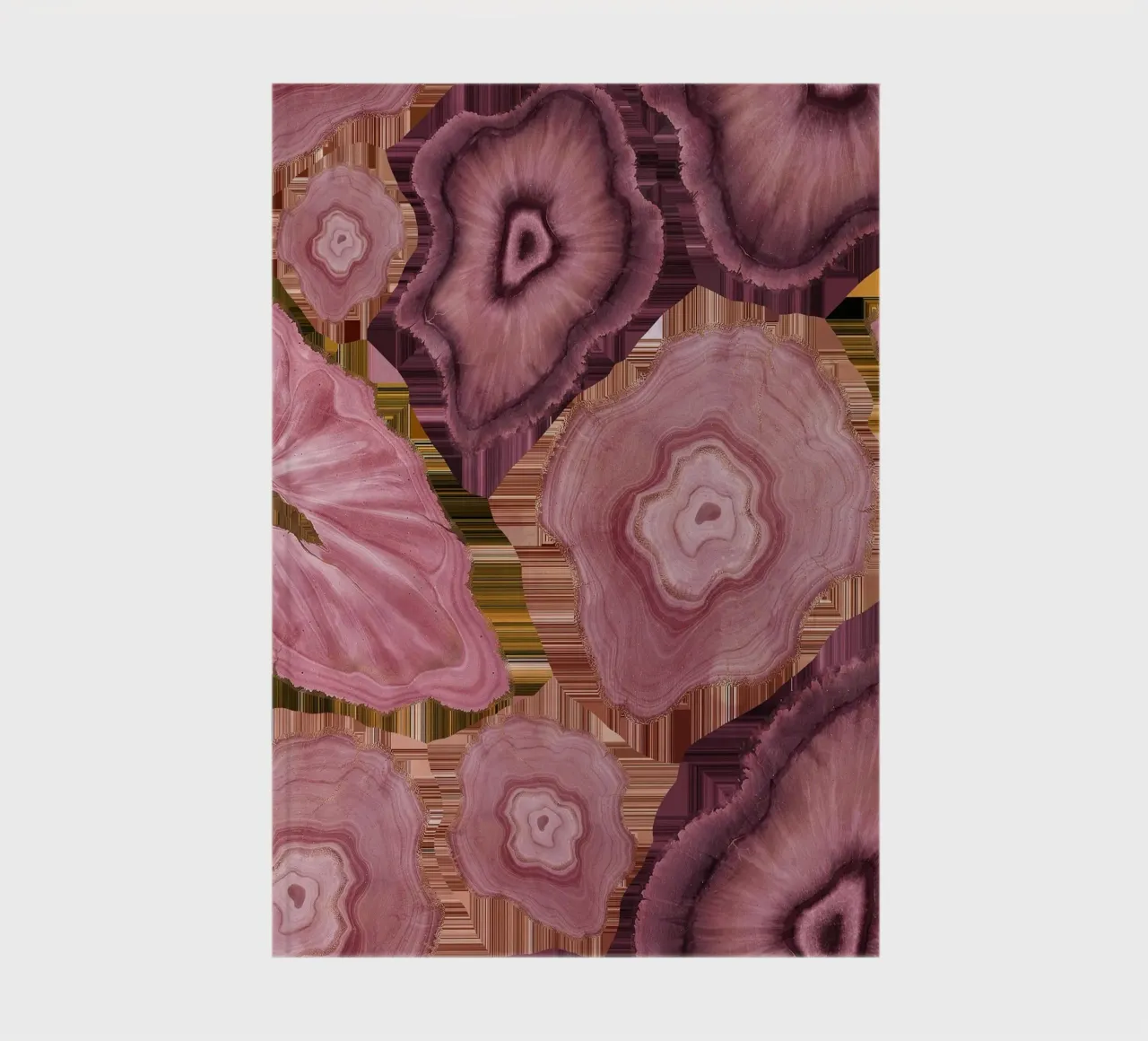 Rosa Achat-Muster Fliese 08 Notizbuch von Gemstone Textures