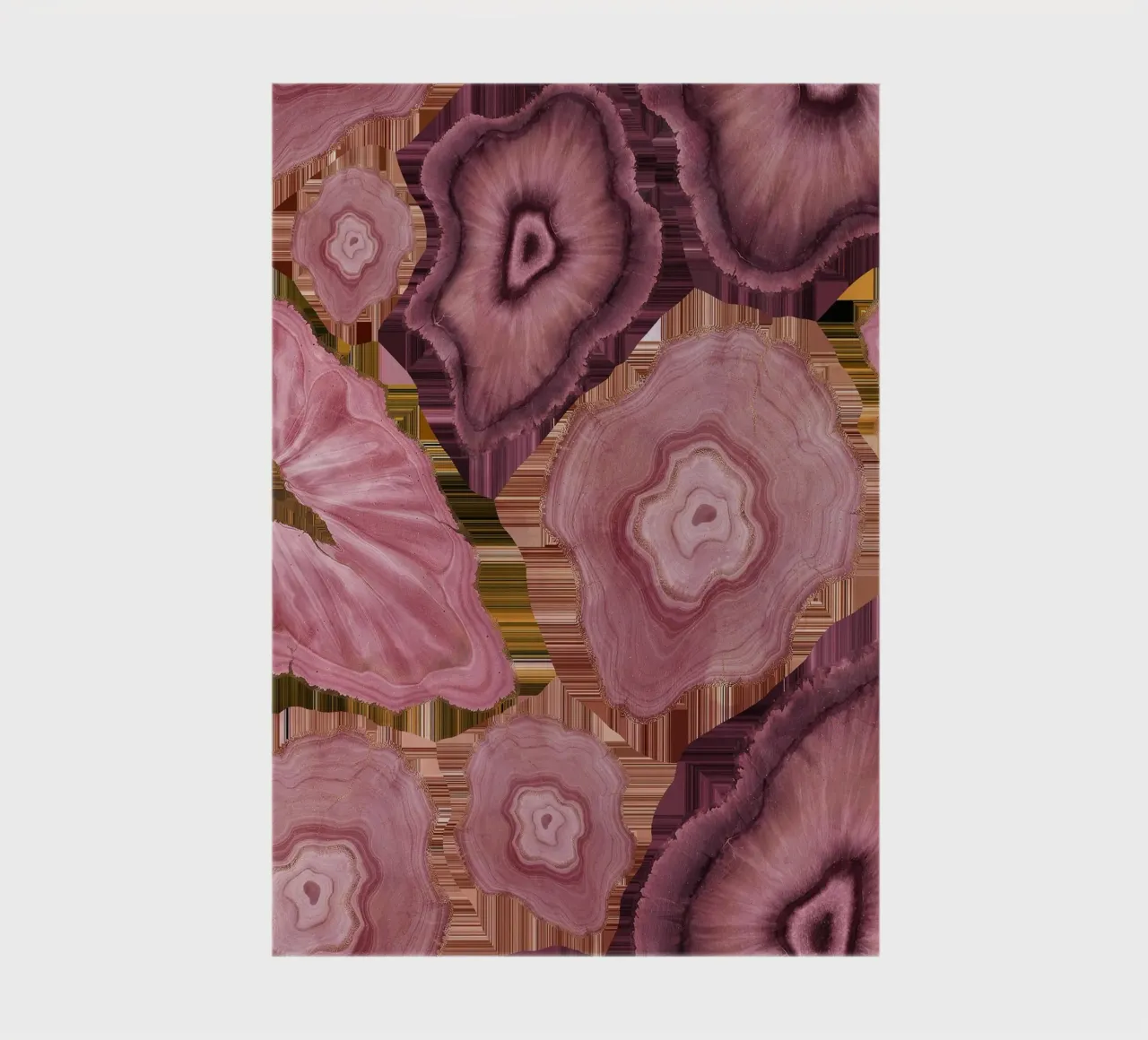 Rosa Achat-Muster Fliese 08 Notizbuch von Gemstone Textures