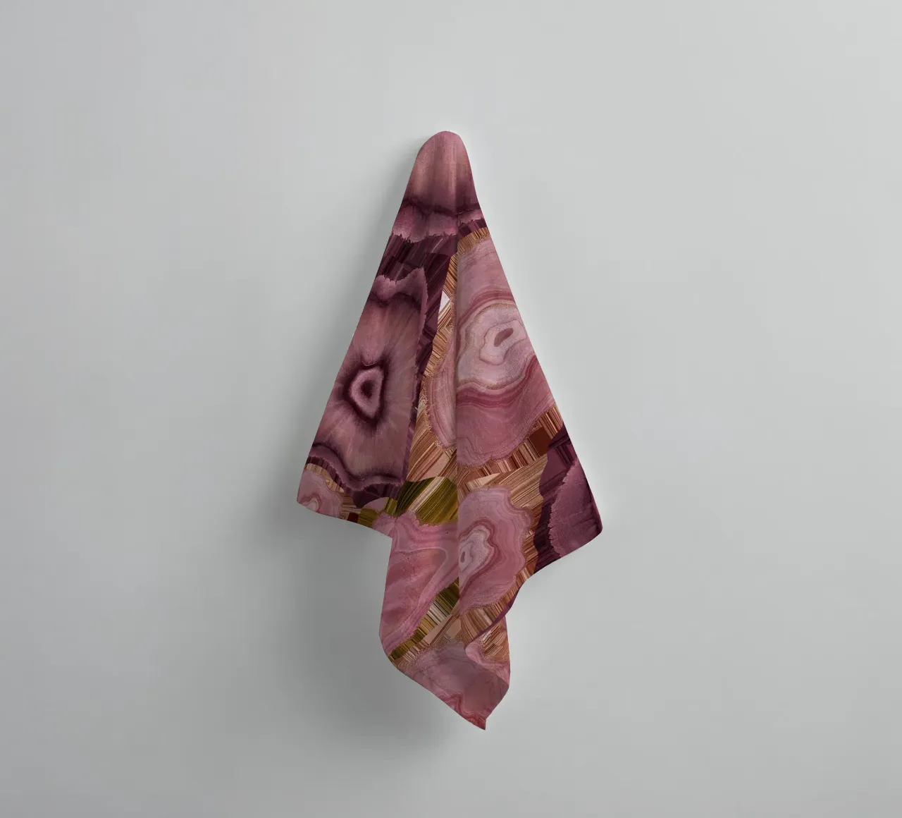Pink Agate Pattern Tile 08 towel by Gemstone Textures