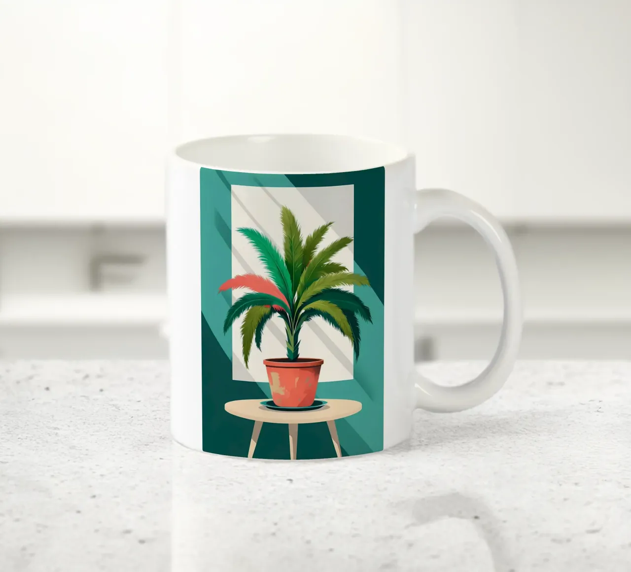 Palma in vaso tazza in ceramica da inspirational quote