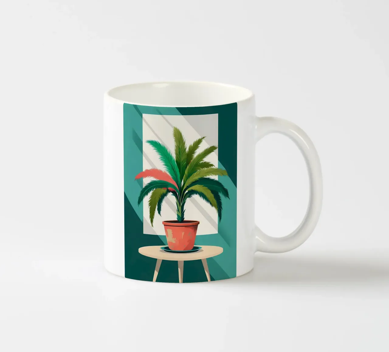 Palma in vaso tazza in ceramica da inspirational quote