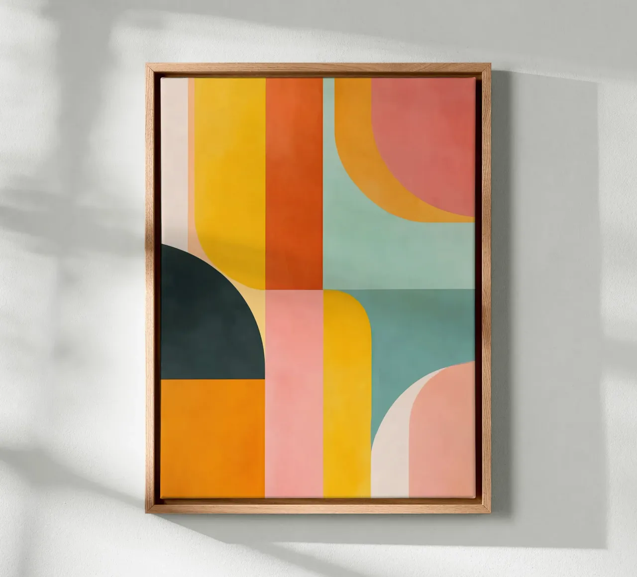 Uitzicht op zee | Abstract schilderij canvas met Baklijst van Autofocus