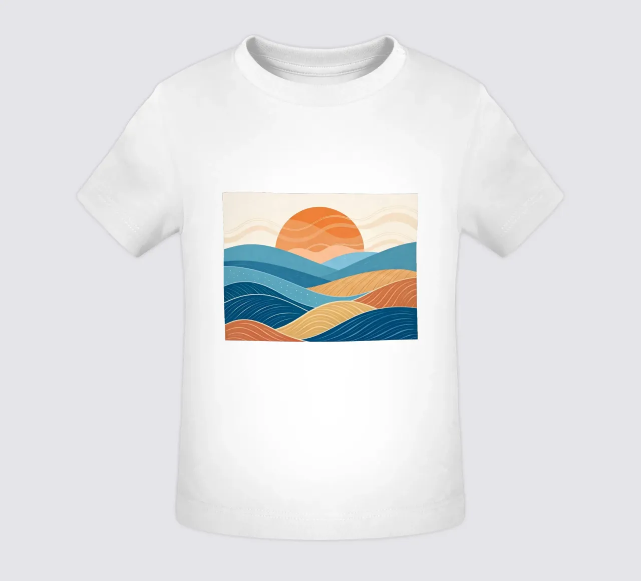Paesaggio a onde retrò maglietta neonato da Artistic-shop