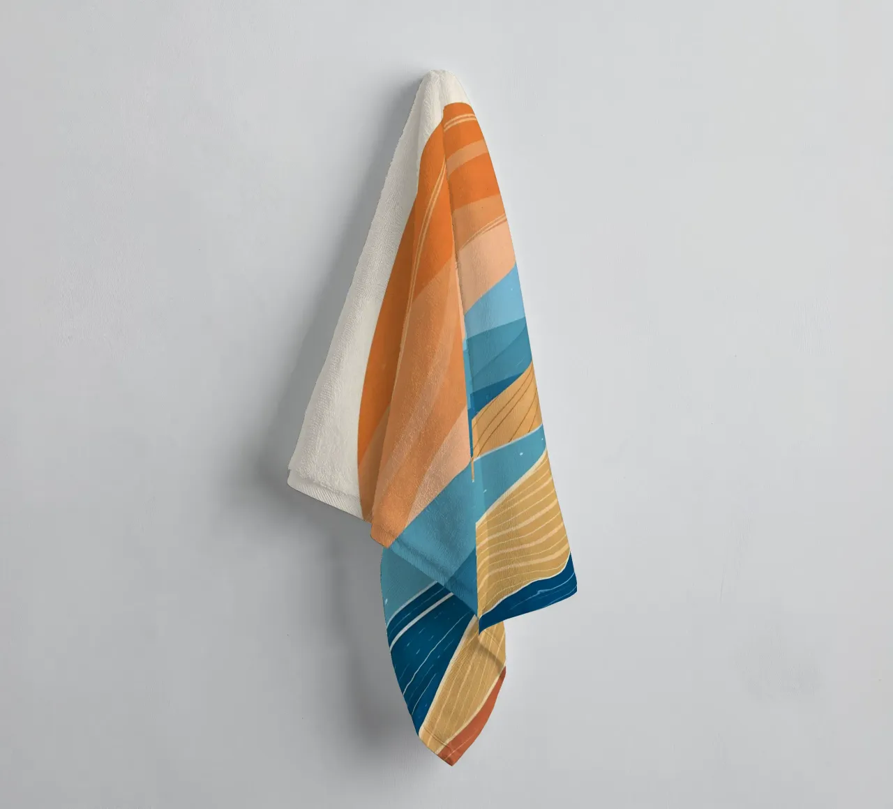 Paesaggio a onde retrò asciugamano da bagno da Artistic-shop
