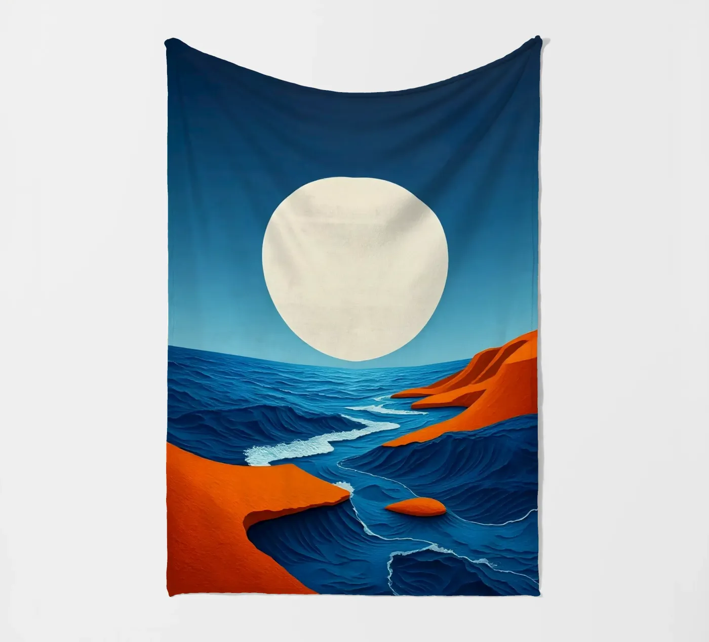 Lunar Shoreline fleecedeken van Artistic-shop