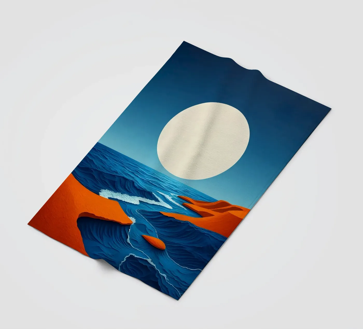 Lunar Shoreline fleecedeken van Artistic-shop