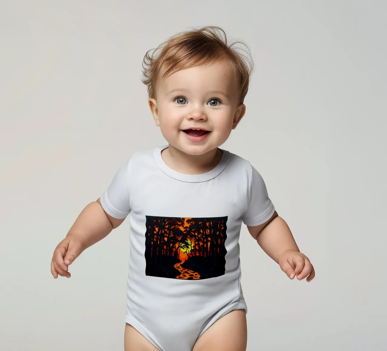 Foresta di Emberglow body neonato maniche corte da Artistic-shop