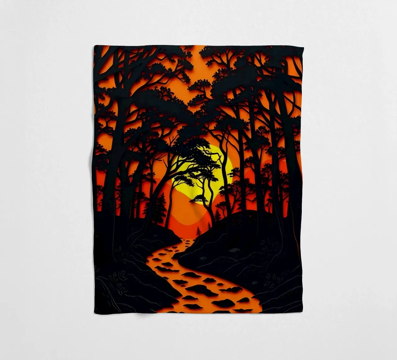 Foresta di Emberglow coperta in pile da Artistic-shop