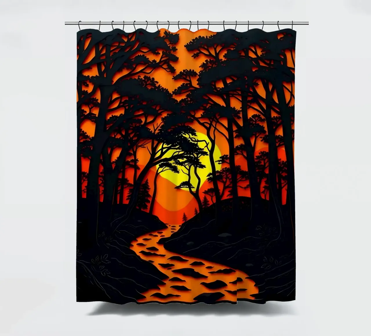Foresta di Emberglow tenda da doccia da Artistic-shop