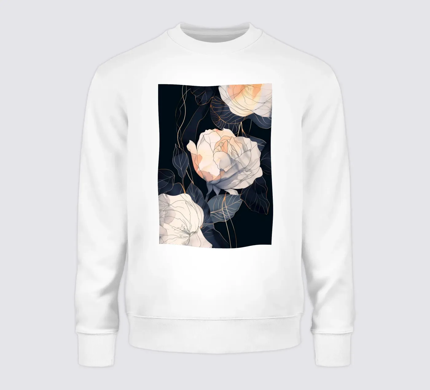 Roses version noire sweat de Justyna Jaszke JBJart
