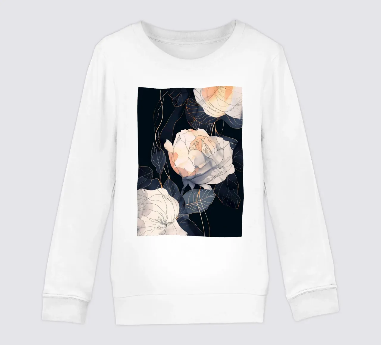 Rose versione nera felpa bambino da Justyna Jaszke JBJart