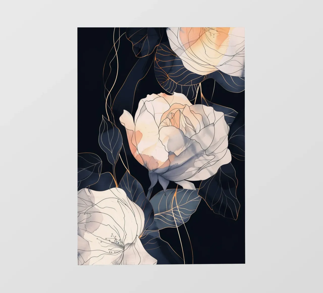 Rose versione nera pellicola backlit da Justyna Jaszke JBJart