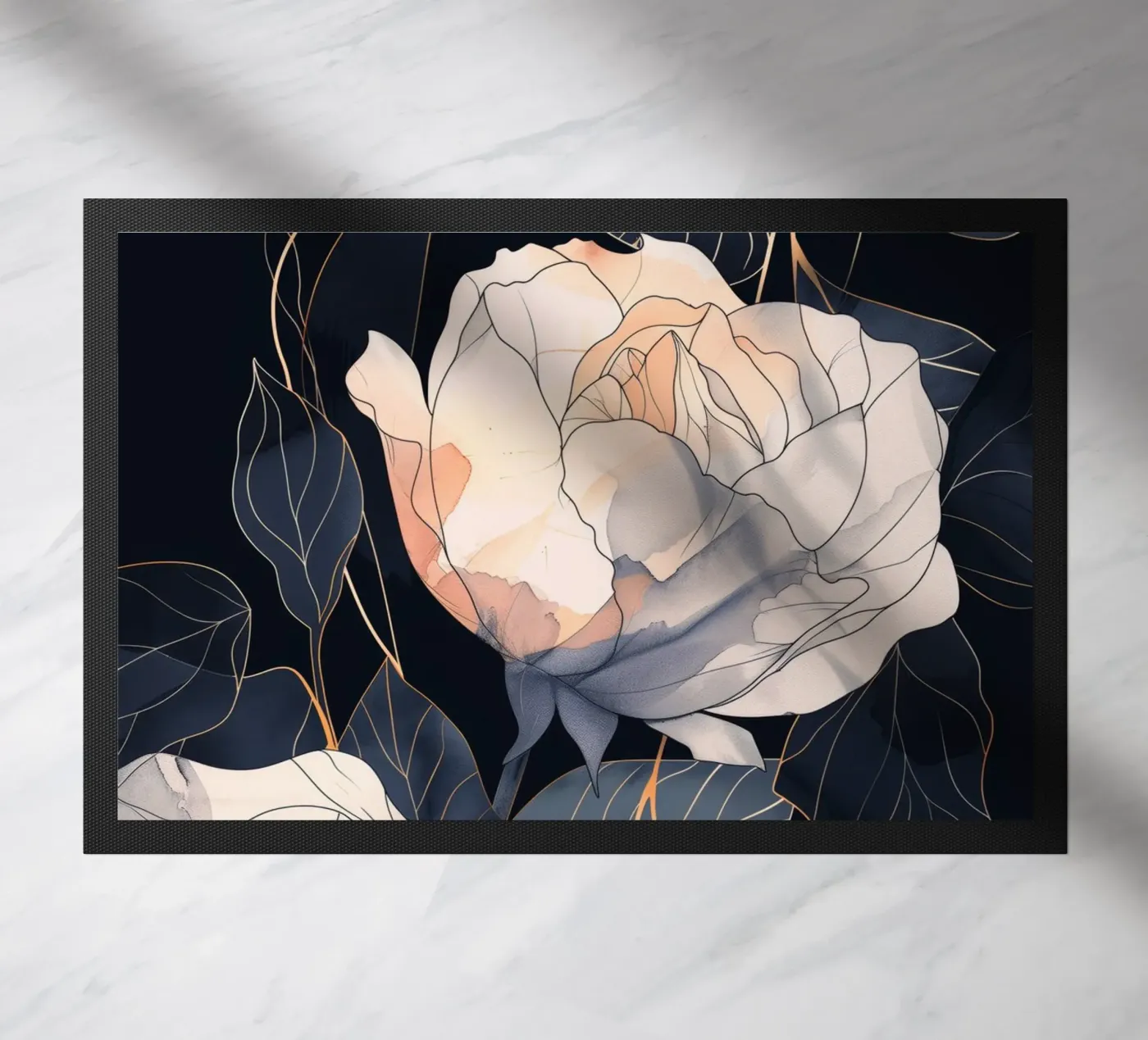 Rose versione nera zerbino da Justyna Jaszke JBJart