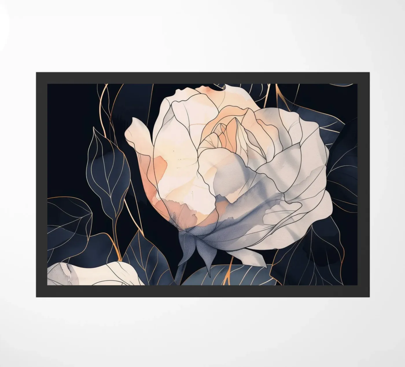 Rose versione nera zerbino da Justyna Jaszke JBJart