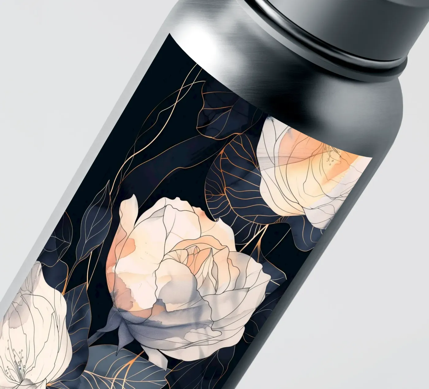 Roses black version Sticker von Justyna Jaszke JBJart
