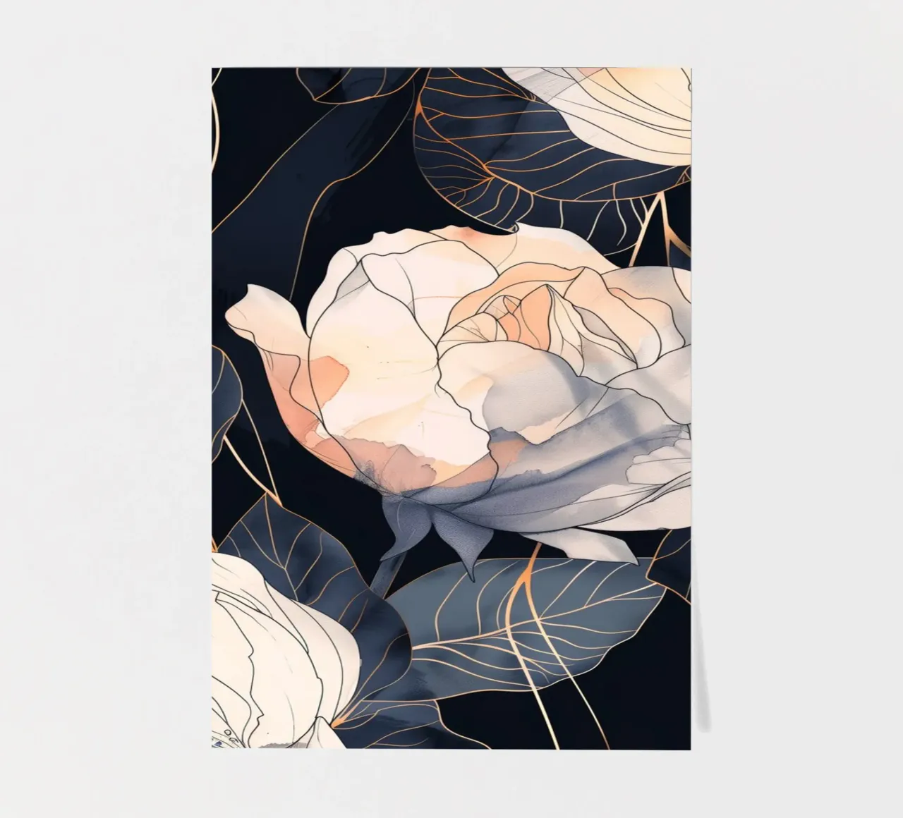 Roses black version sticker sheet by Justyna Jaszke JBJart