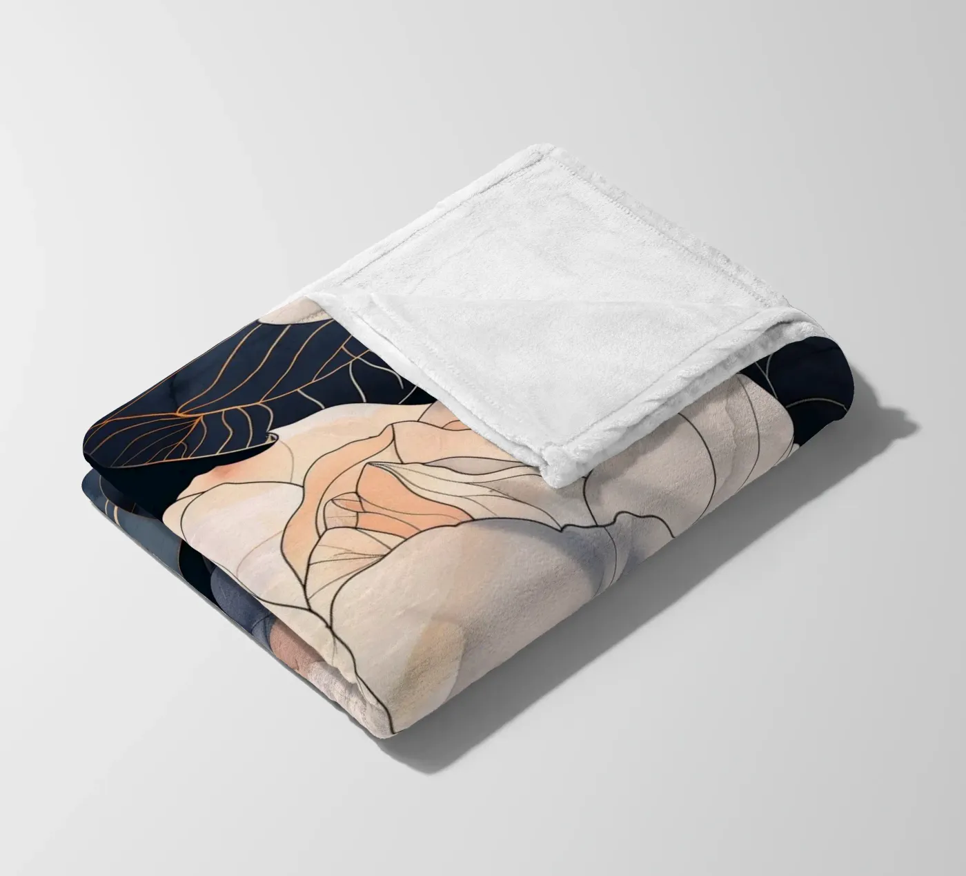 Roses version noire plaid polaire de Justyna Jaszke JBJart