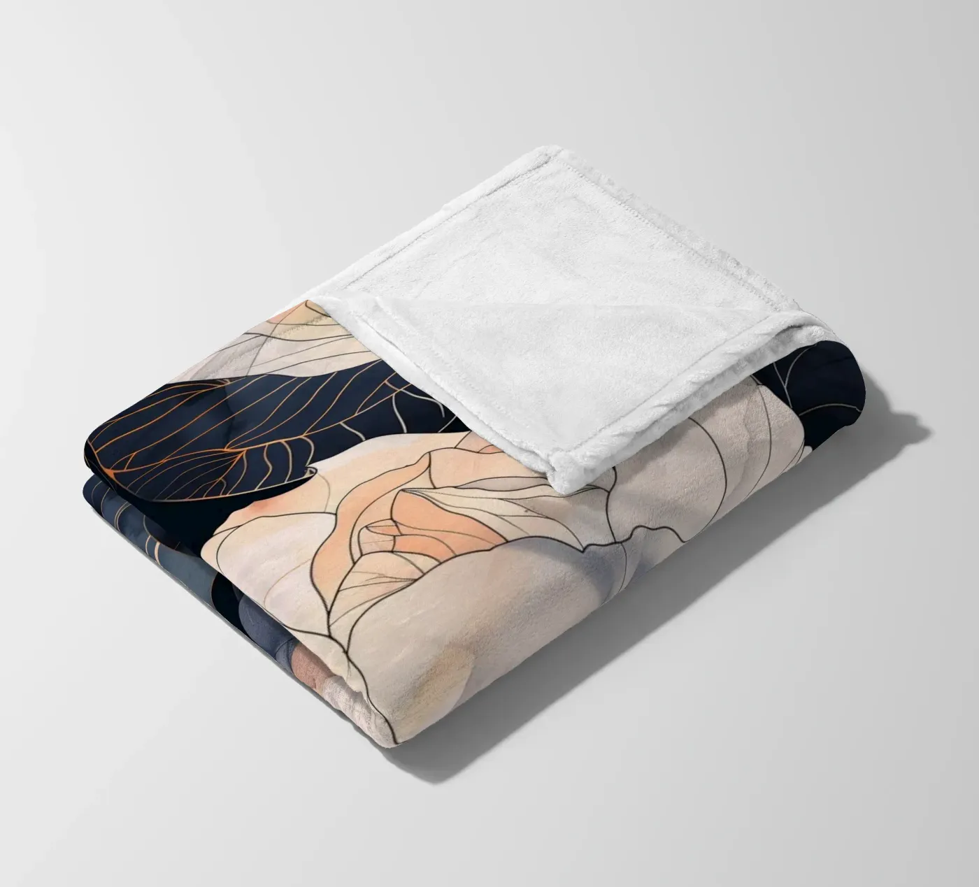 Roses version noire plaid polaire de Justyna Jaszke JBJart