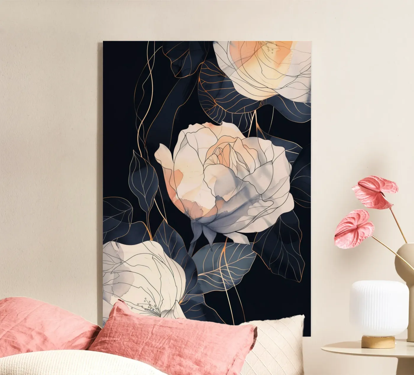 Roses schwarze Version Acryl-Glas von Justyna Jaszke JBJart