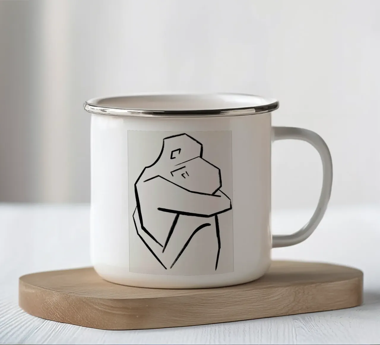 Embrace 2 taza de esmalte de Graphite