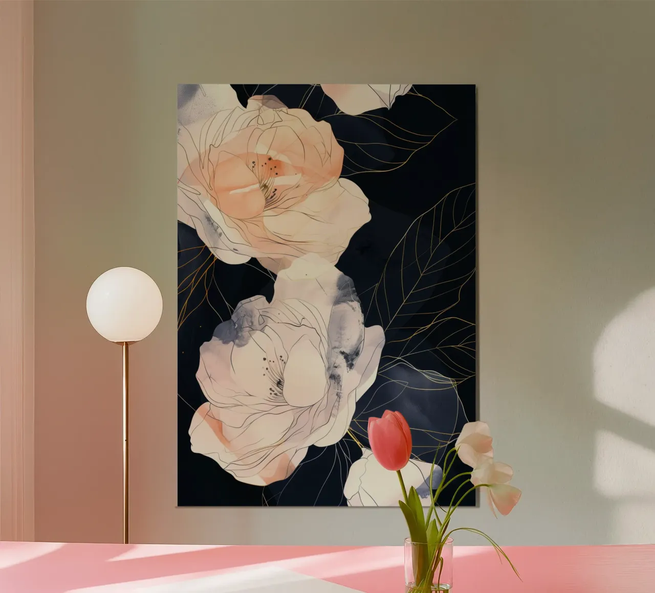 Rose bianche e nere carta hahnemühle da Justyna Jaszke JBJart
