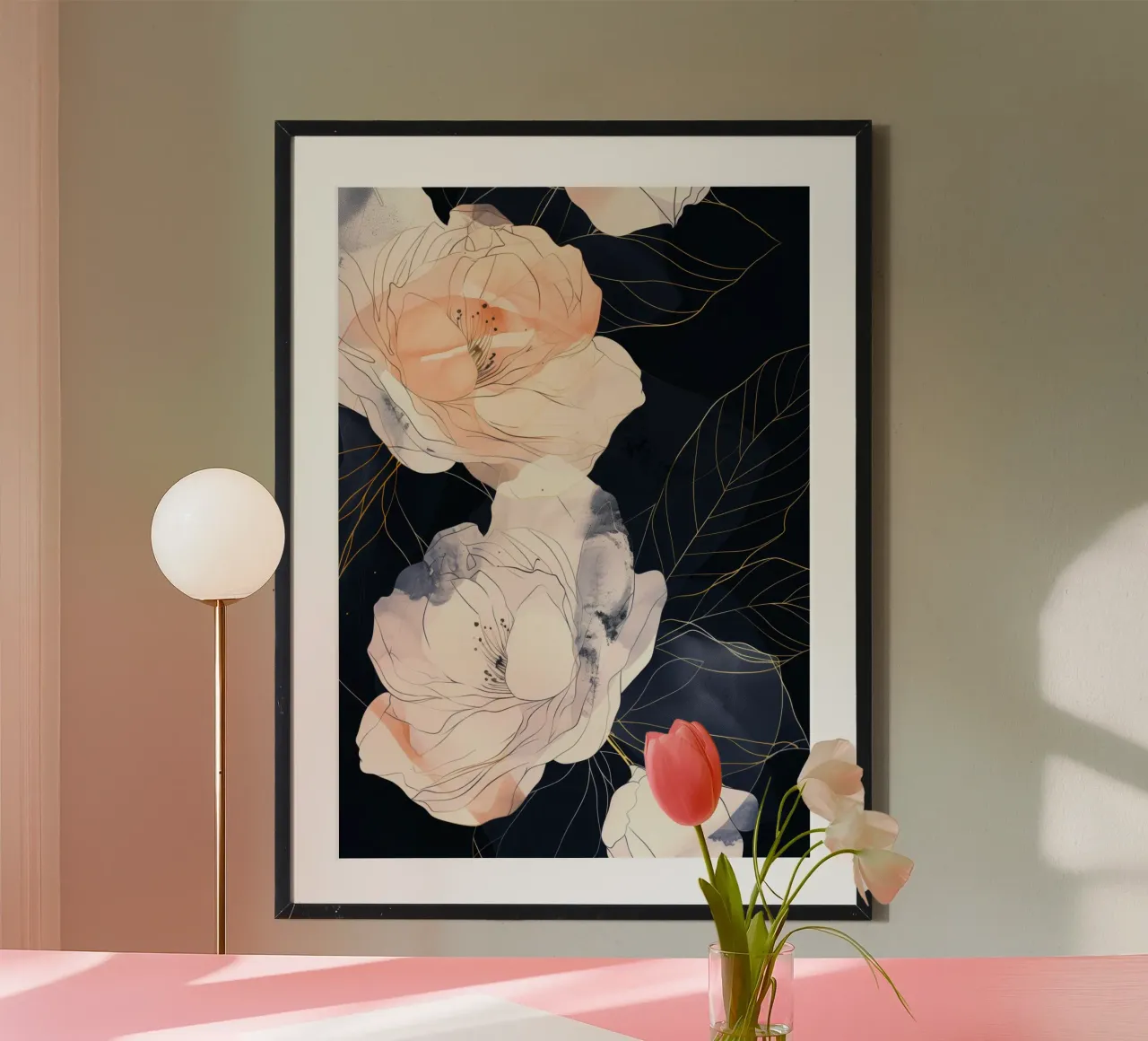 Rose bianche e nere carta hahnemühle da Justyna Jaszke JBJart