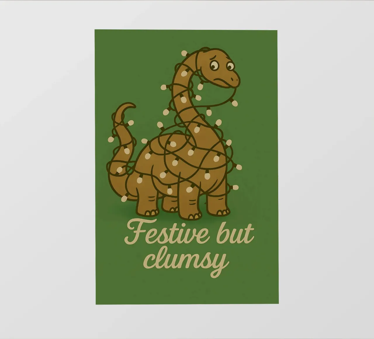 Meme divertente sul Diplodocus telo in pvc da Funny Humor Art