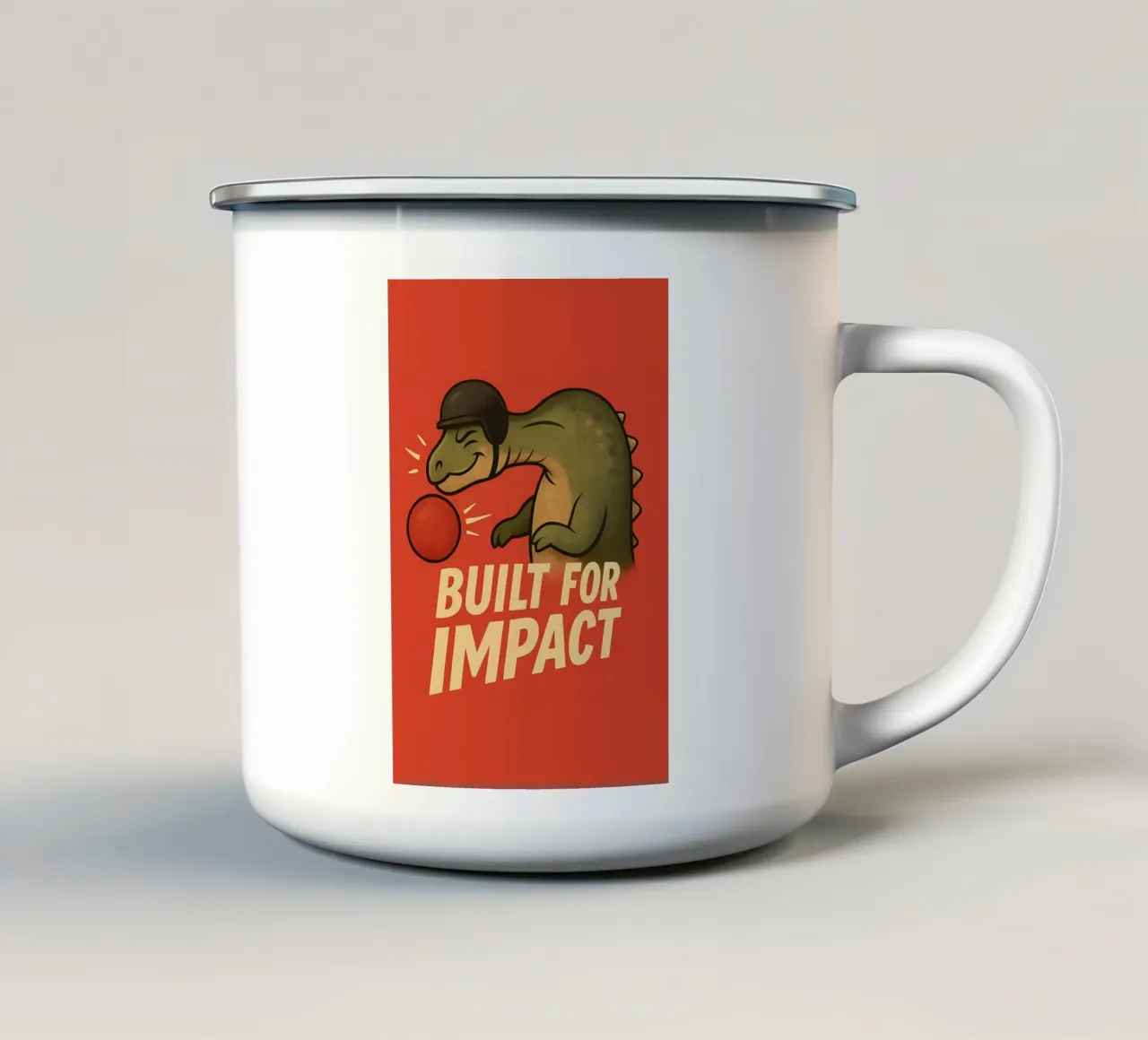 Divertente Meme del pachicefalosauro tazza in smalto da Funny Humor Art