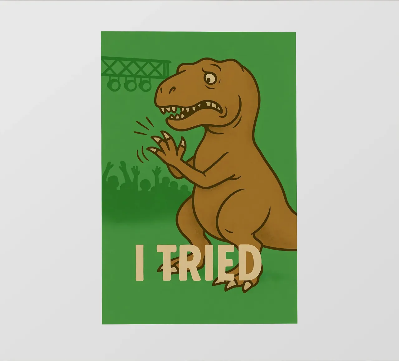 Meme divertente sul T-rex telo in pvc da Funny Humor Art