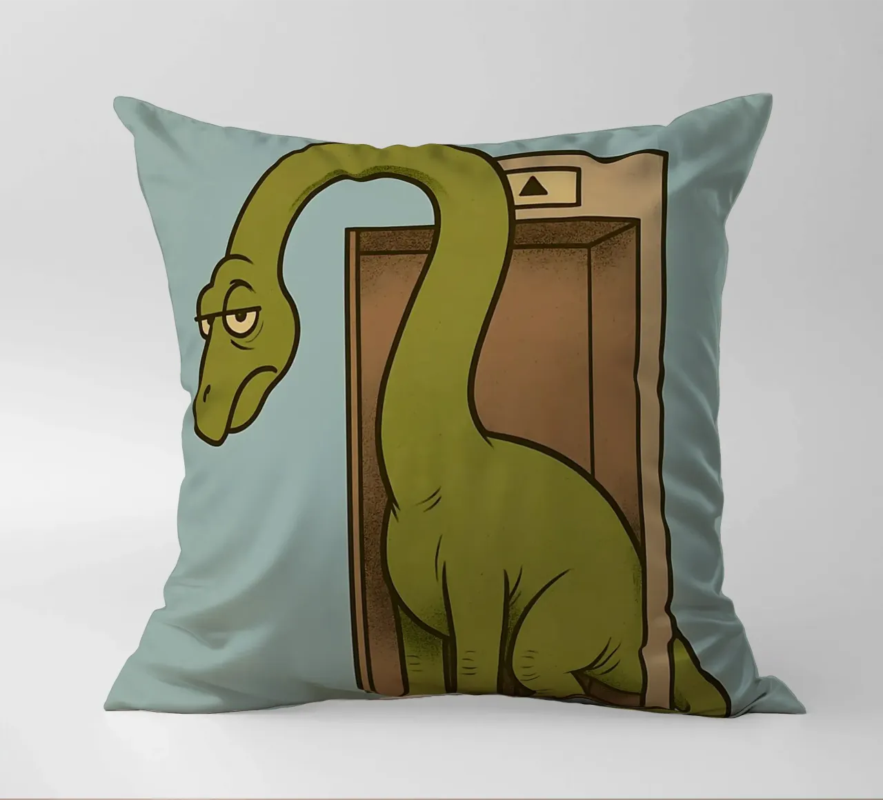 Meme divertente sul brachiosauro cuscino da Funny Humor Art