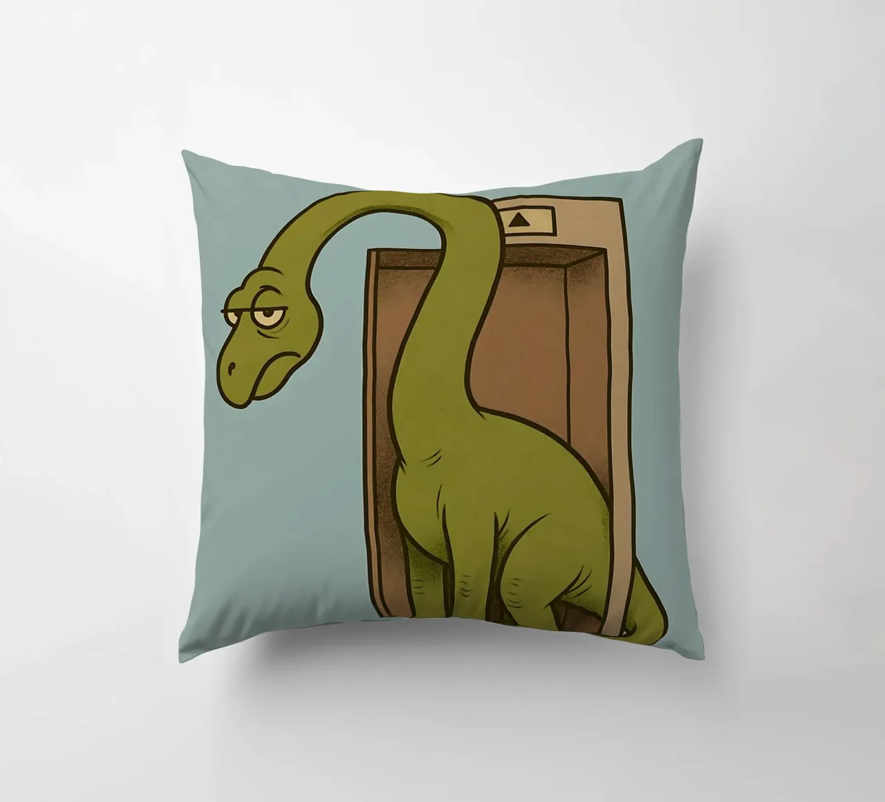 Meme divertente sul brachiosauro cuscino da Funny Humor Art