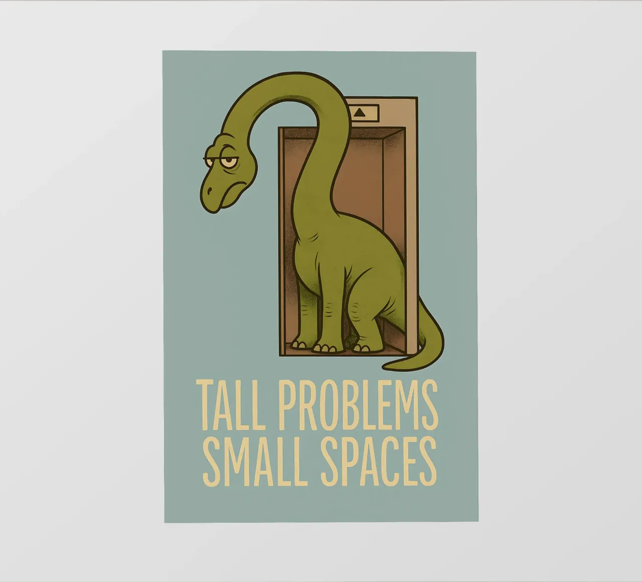 Meme divertente sul brachiosauro pellicola backlit da Funny Humor Art