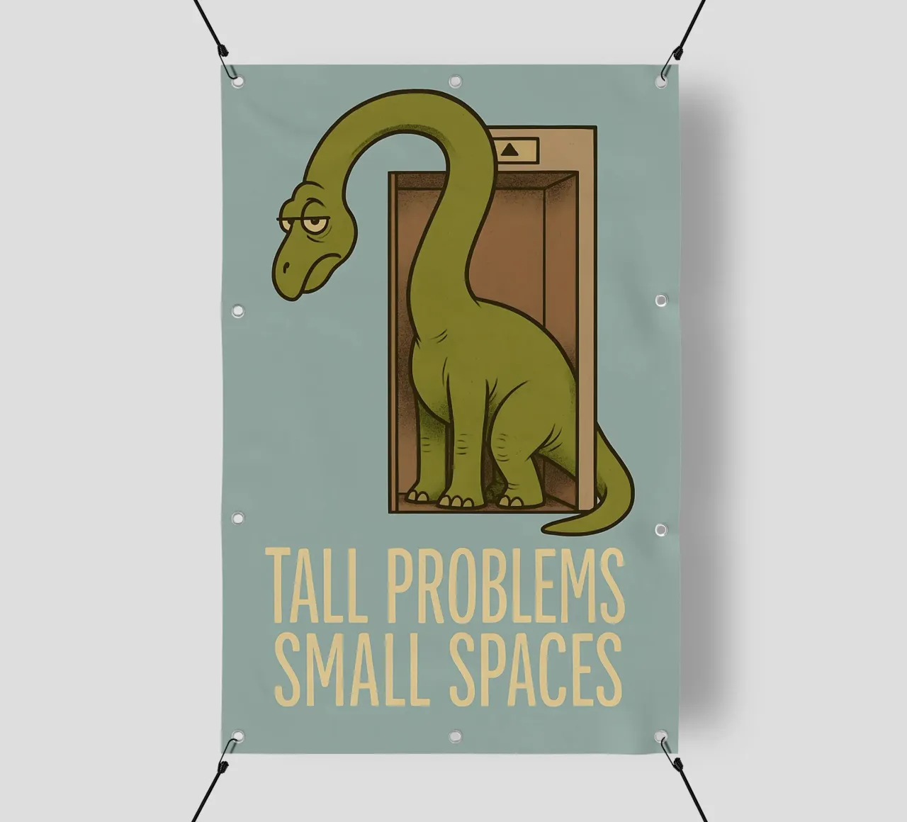Meme divertente sul brachiosauro telo in pvc da Funny Humor Art
