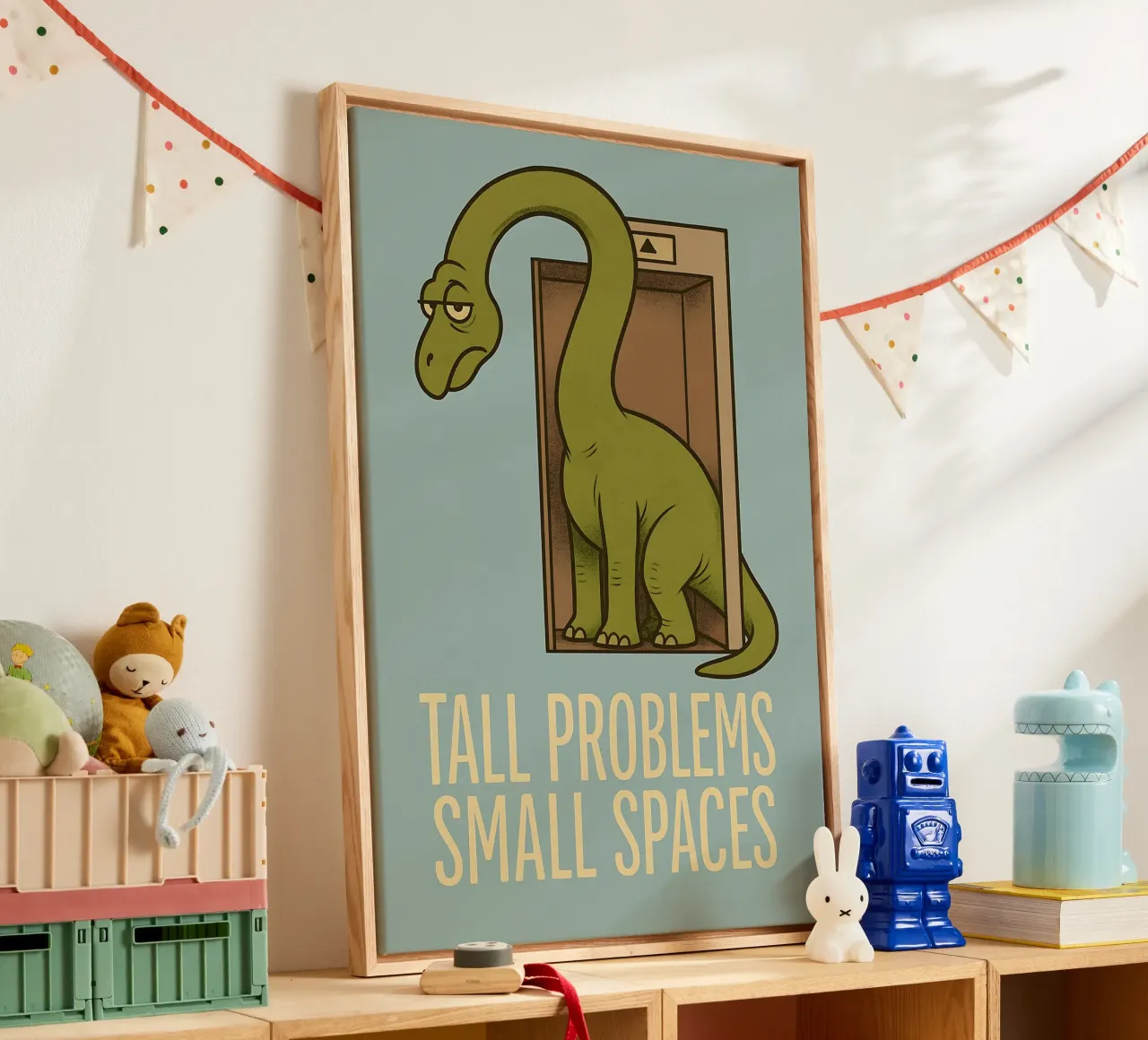 Funny Brachiosaurus Meme canvas by Funny Humor Art