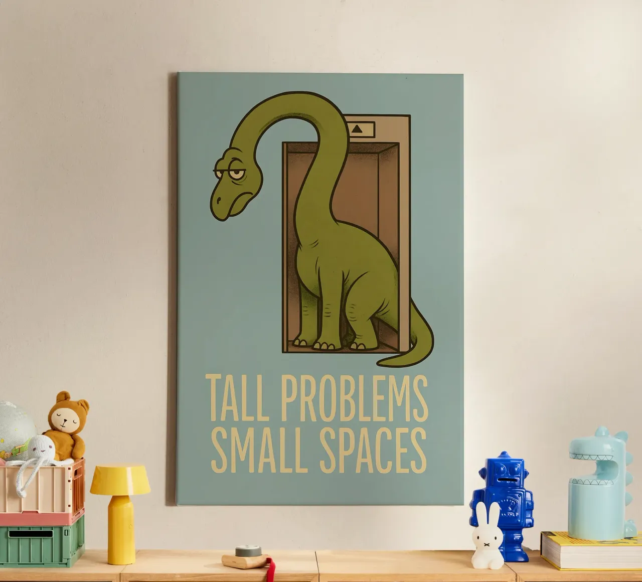 Funny Brachiosaurus Meme canvas by Funny Humor Art