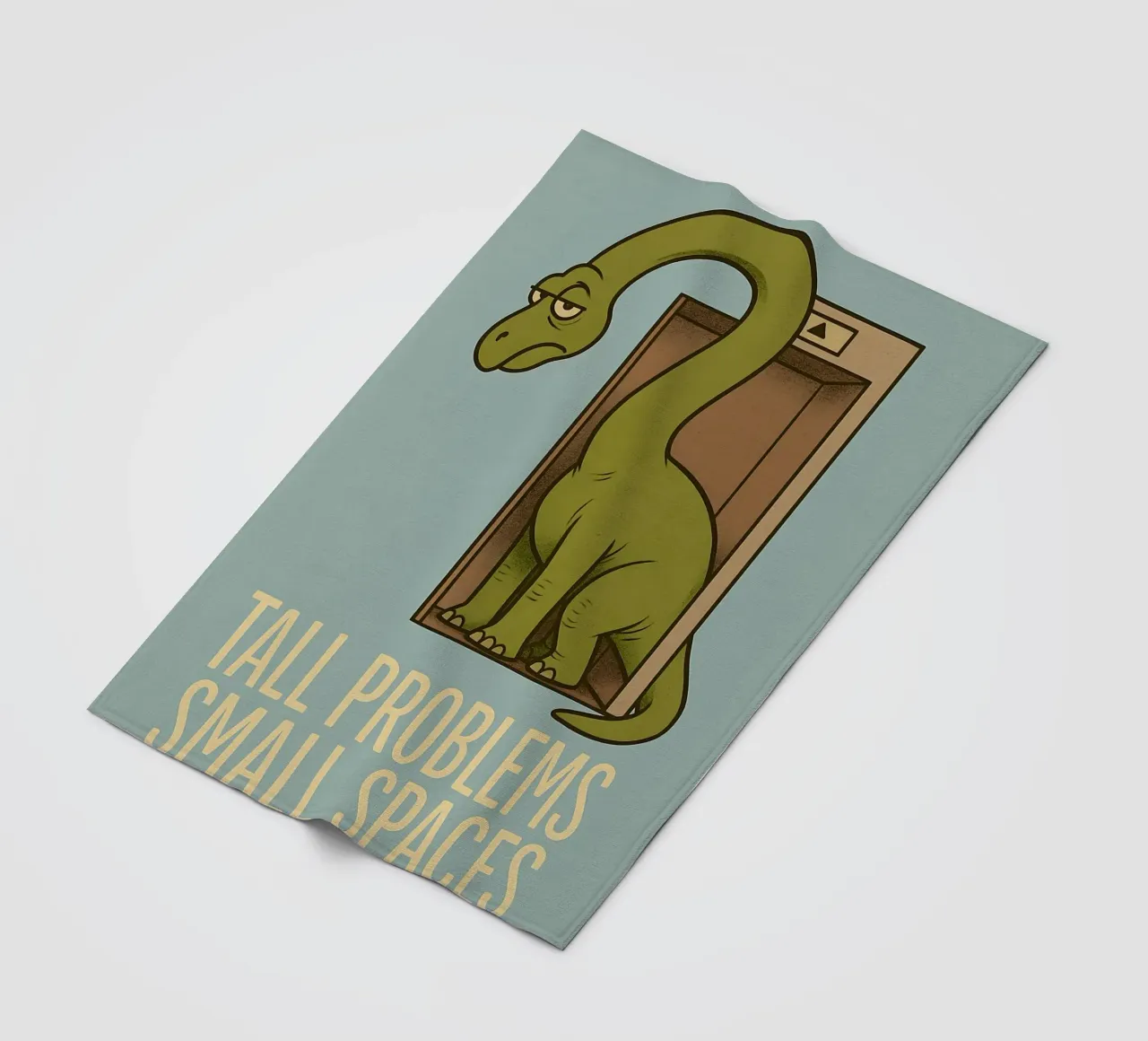 Funny Brachiosaurus Meme fleece blanket by Funny Humor Art