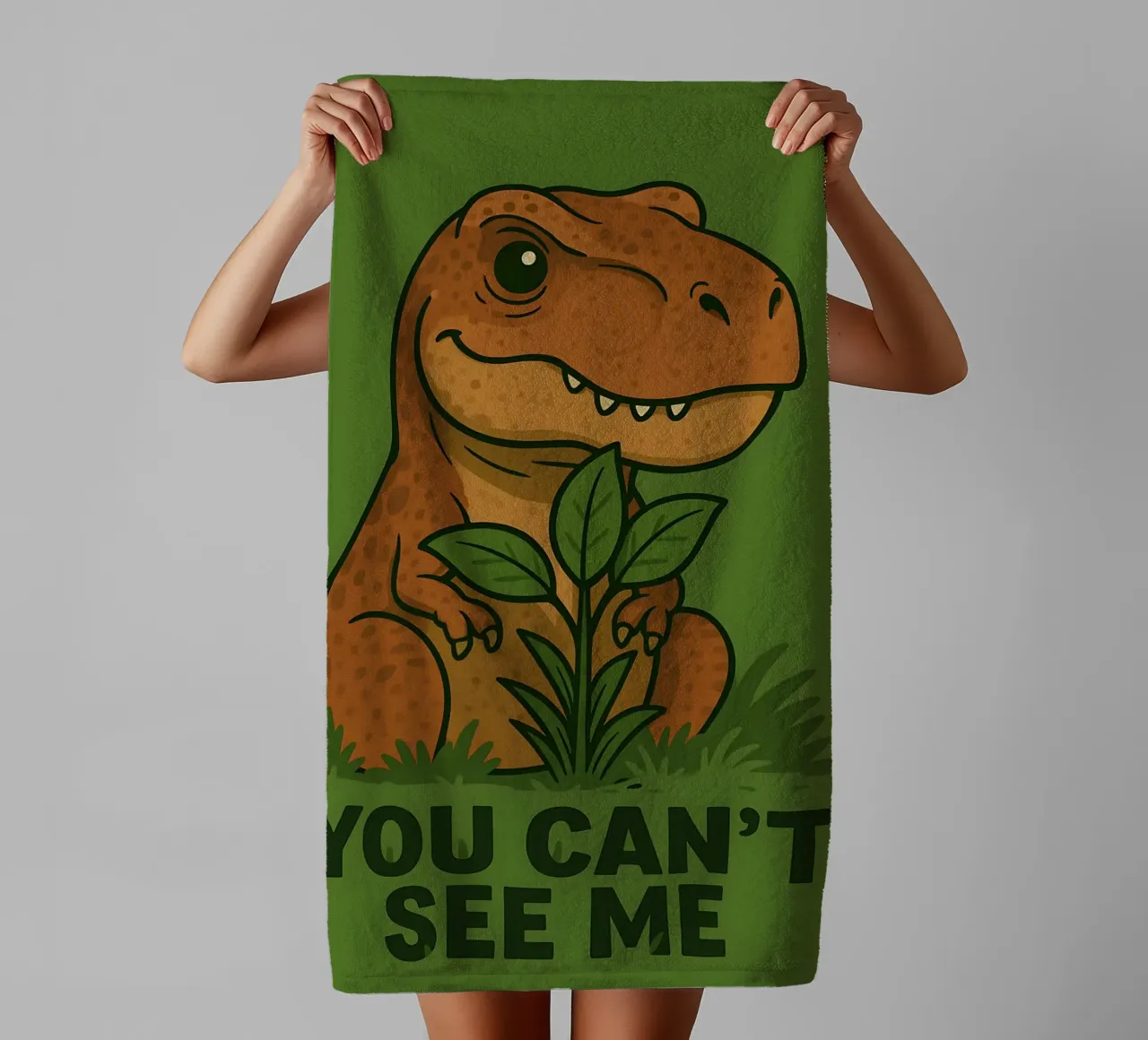 Divertente T. rex Meme asciugamano da bagno da Funny Humor Art