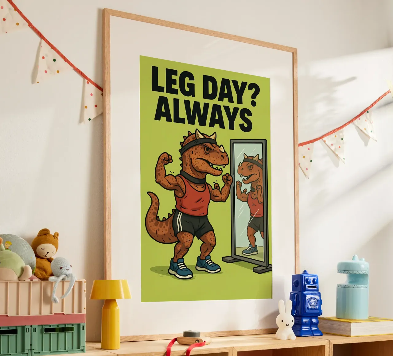 Meme divertente del carnotauro poster con telaio in alluminio da Funny Humor Art