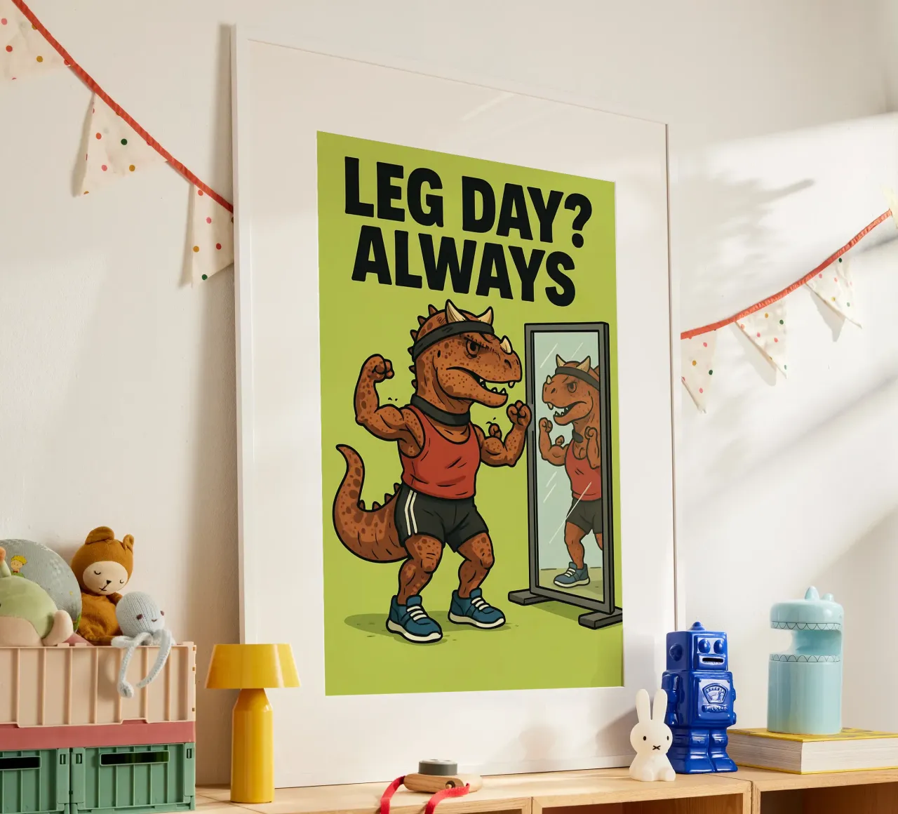 Meme divertente del carnotauro poster con telaio in alluminio da Funny Humor Art