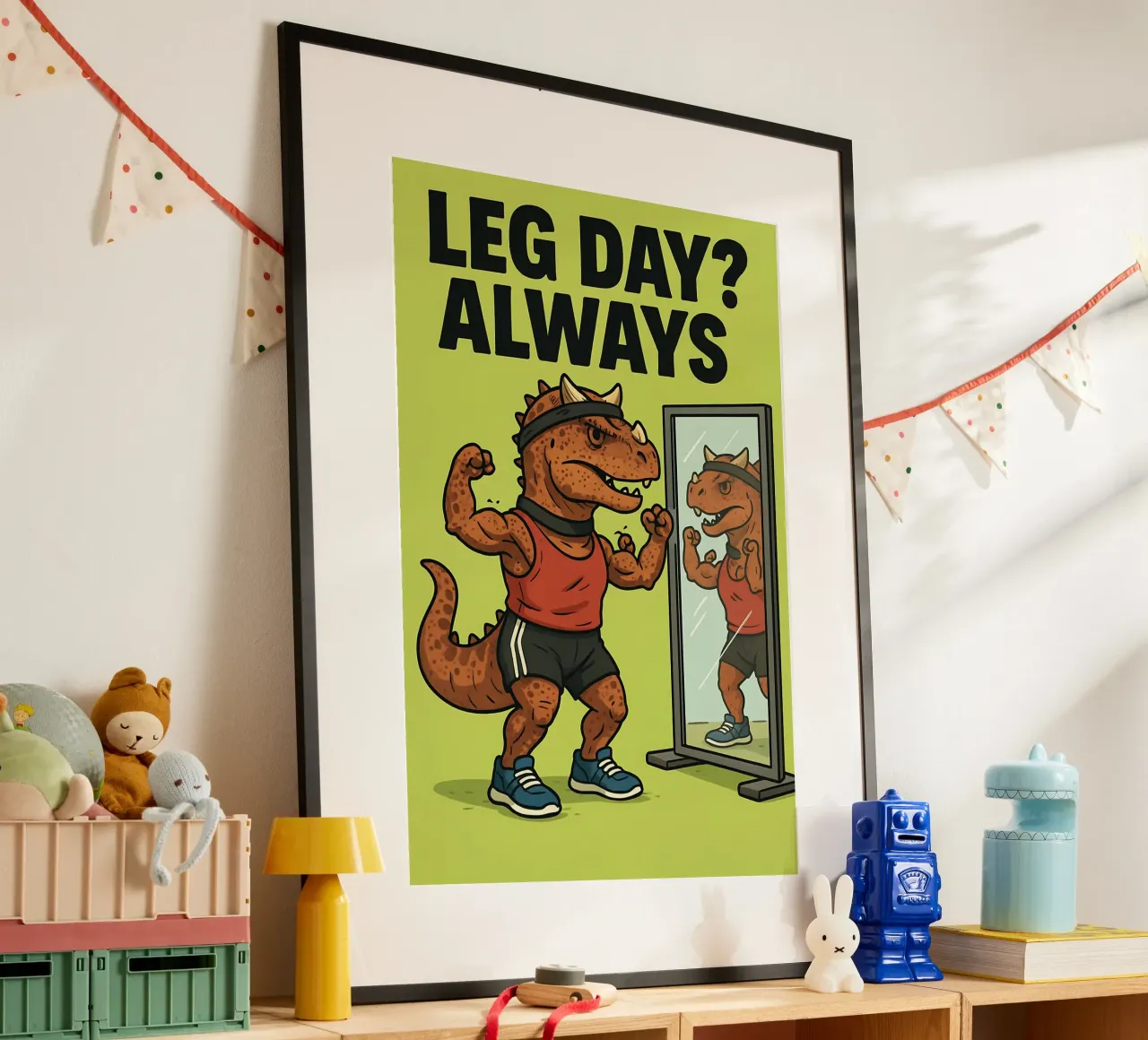 Meme divertente del carnotauro poster con telaio in alluminio da Funny Humor Art