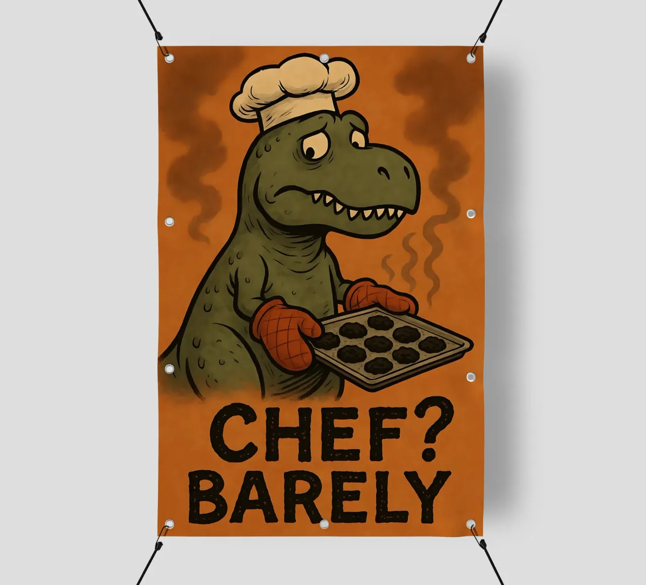 Divertente T. rex Meme telo in pvc da Funny Humor Art