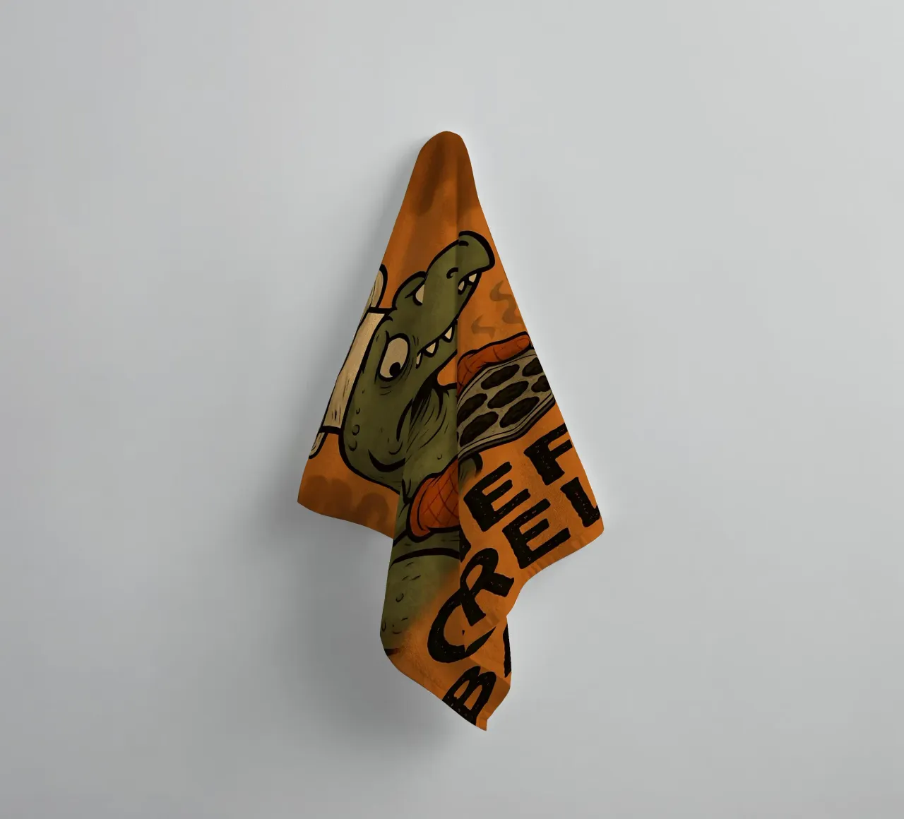 Funny T. rex Meme towel by Funny Humor Art